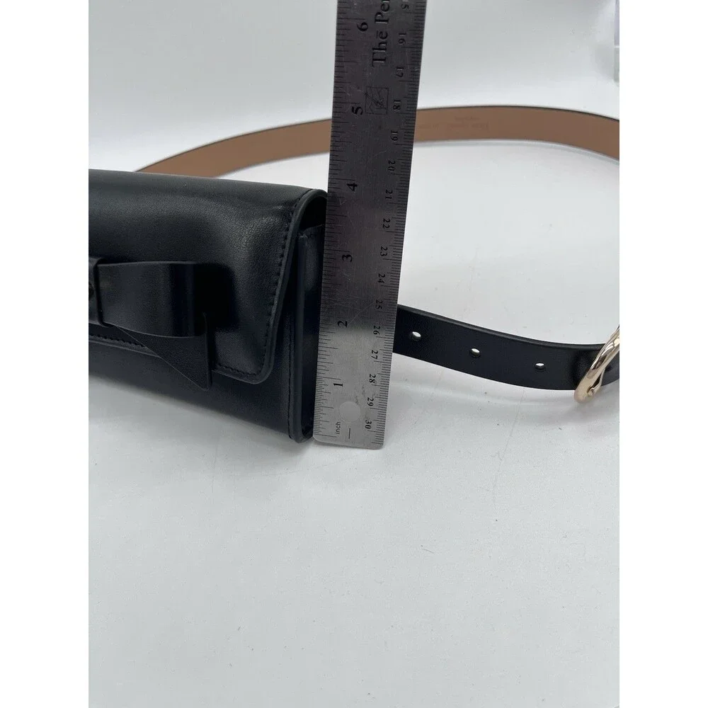 Kate Spade Bow Tie leather belt bag Fanny Pack ~ Black L/XL